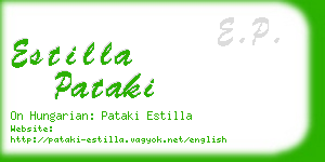 estilla pataki business card